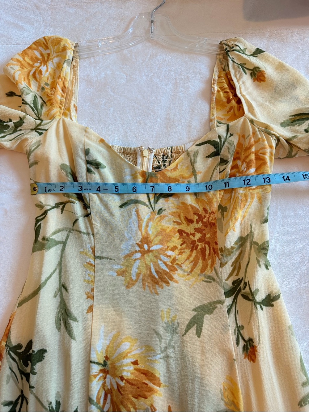 NWT Reformation Gloria Floral Yellow Puff Sleeve Maxi Dress (Size 2) - Picture 14 of 14